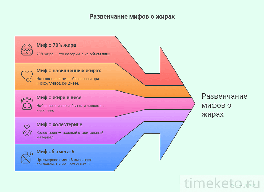 Жиры на кето: мифы и реальность